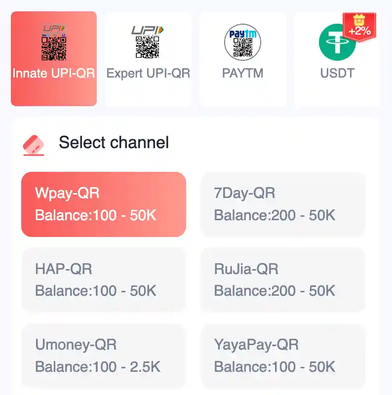choose payment method