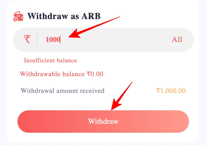 Ok win withdraw